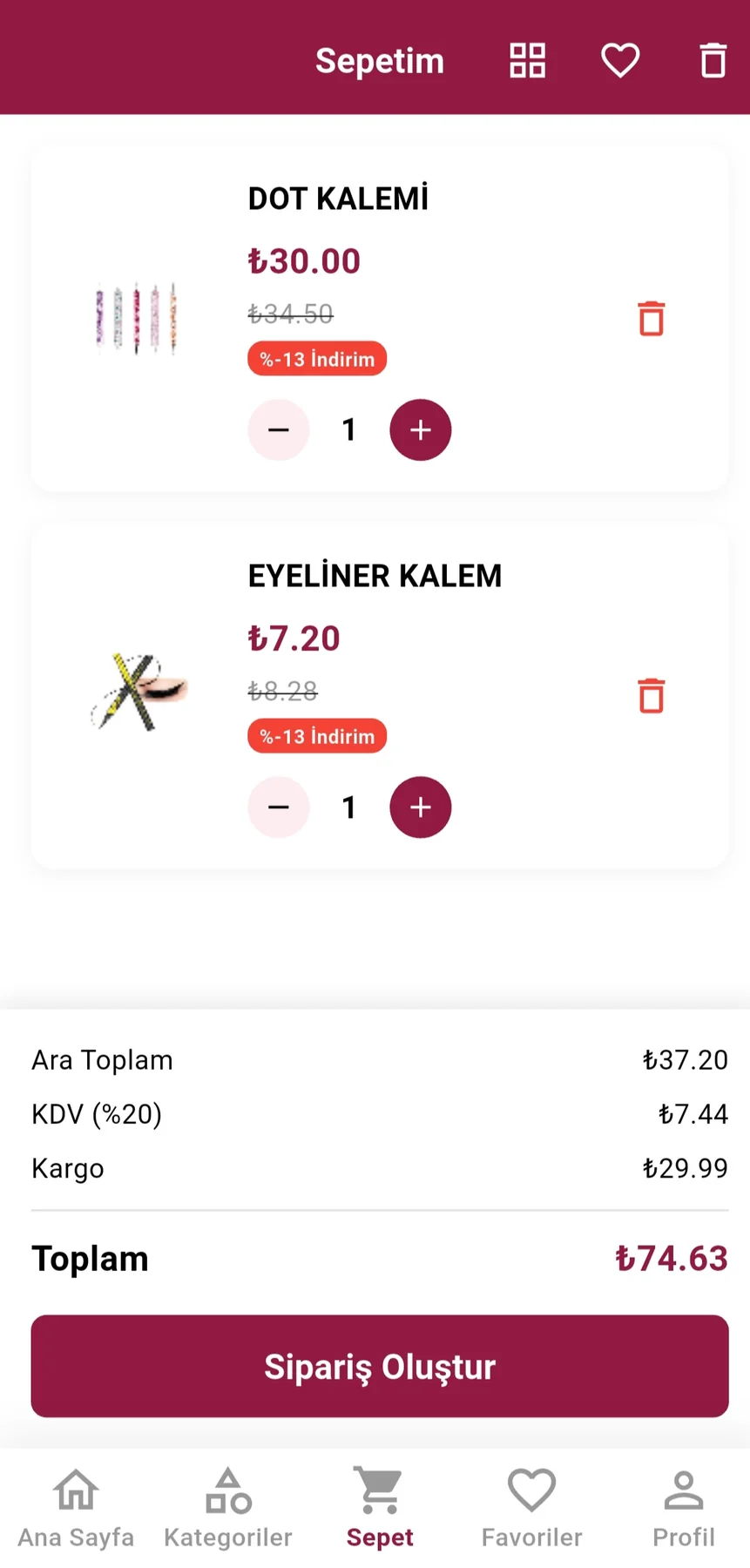 Misyul Mobil Alışveriş Uygulaması uygulama ekranı 5